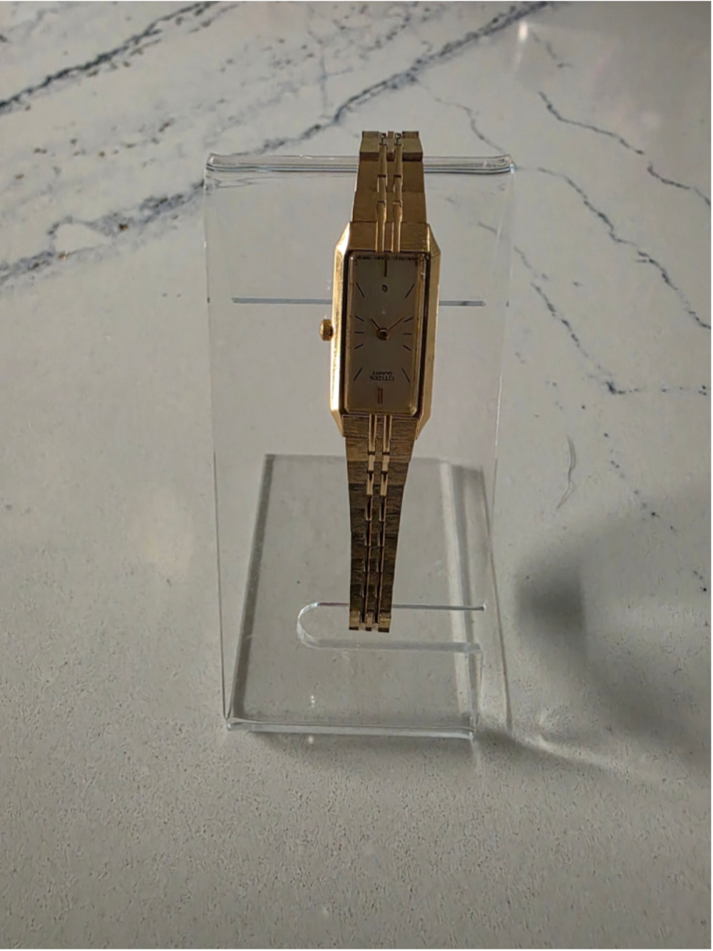 Women's Citizen Quartz Gold Tone Rectangular Analog Watch - Picture 3 of 7